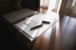 Documents on desk